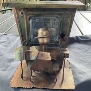 Vintage Metal Saloon Bar Music Box